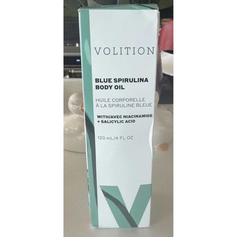 Volition Beauty Blue Spirulina Body Oil 120 ml 4 fl oz Replenishing NEW in Box